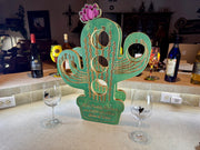 Cactus Wooden Wine Rack - Gift for Wine Lovers
