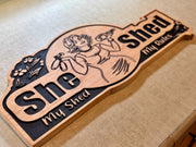 She Shed Wooden Sign - Wall Decor