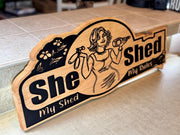 She Shed Wooden Sign - Wall Decor